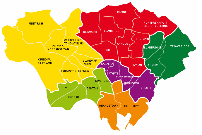Cardiff Area Map 